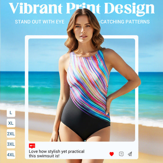 👙 50 % DE RÉDUCTION ! 🌊 Maillot de bain une pièce imprimé pour femme – Mise en valeur de la silhouette, doux et idéal pour le soleil, la baignade et la plage – un choix élégant pour les vacances ☀️