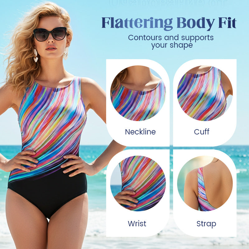 👙 50 % DE RÉDUCTION ! 🌊 Maillot de bain une pièce imprimé pour femme – Mise en valeur de la silhouette, doux et idéal pour le soleil, la baignade et la plage – un choix élégant pour les vacances ☀️